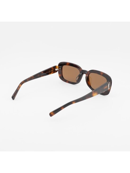 Saint Laurent SLM130/F 004 Sunglasses Havana Rectangle Frame, Brown Lenses main image 8
